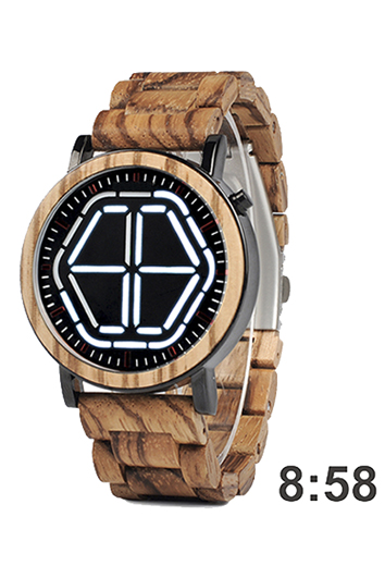 reloj futurista de madera 1