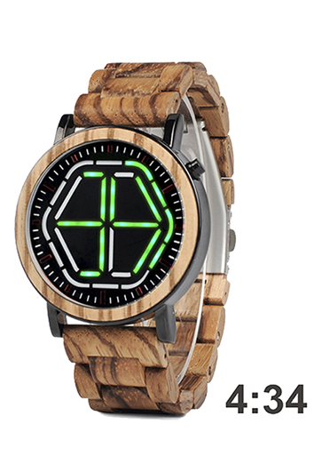 reloj futurista de madera 2